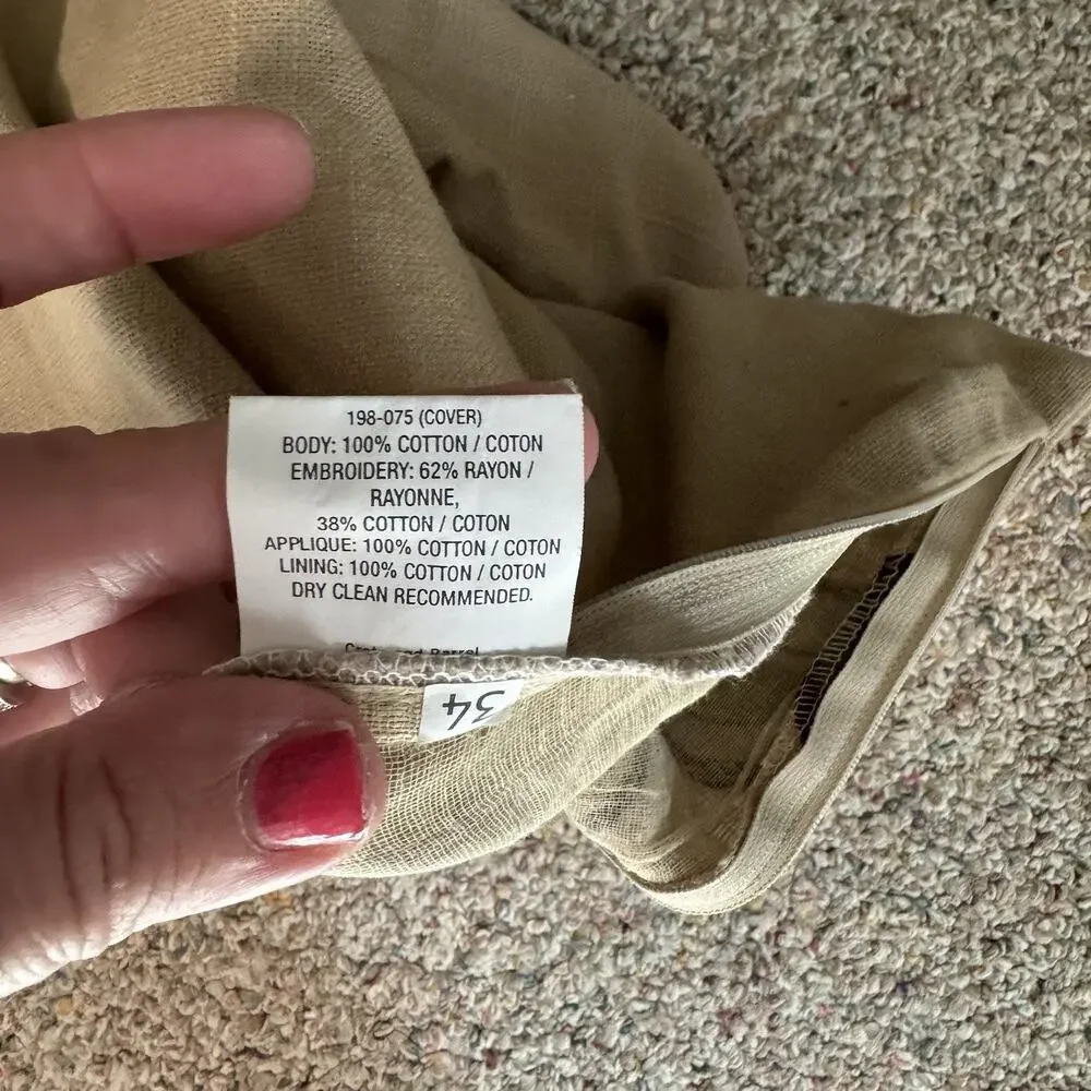 Crate and Barrel Set of 2 Thea Decorative Pillow Cases 18 x 18 Botanical Leaf
